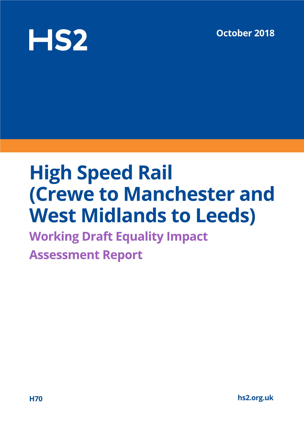 HS2 Phase 2B Working Draft Equality Impact Assessment Report