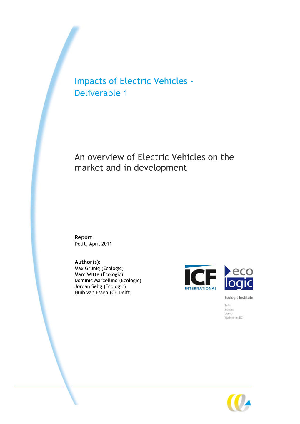 Impacts of Electric Vehicles