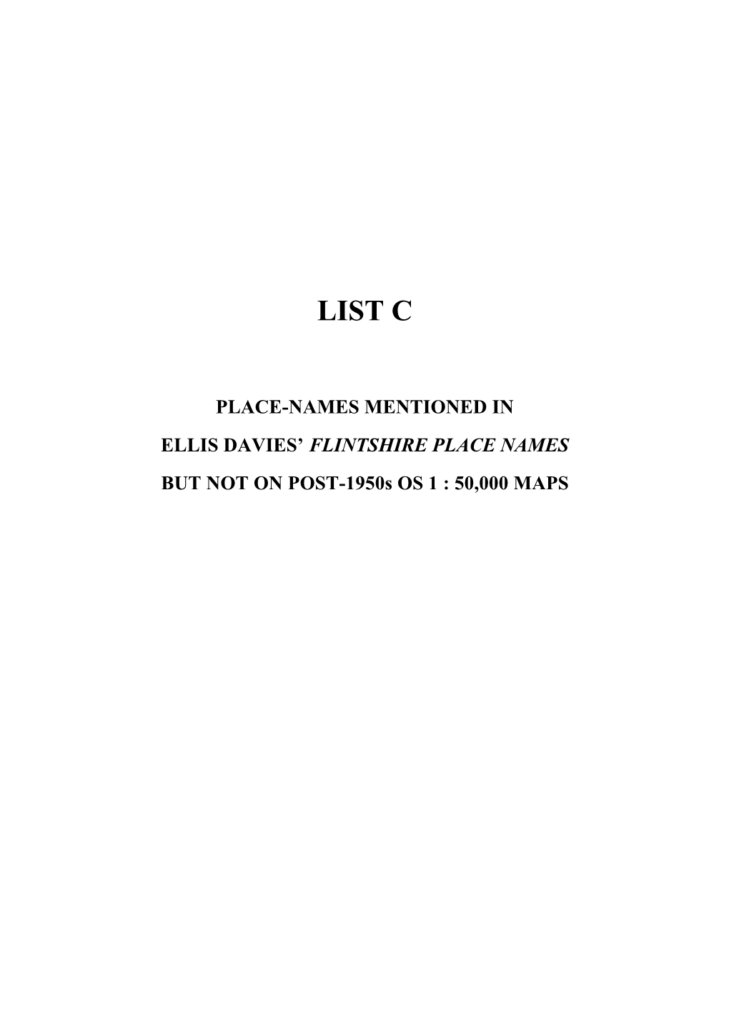 Download KLGF Database – List C