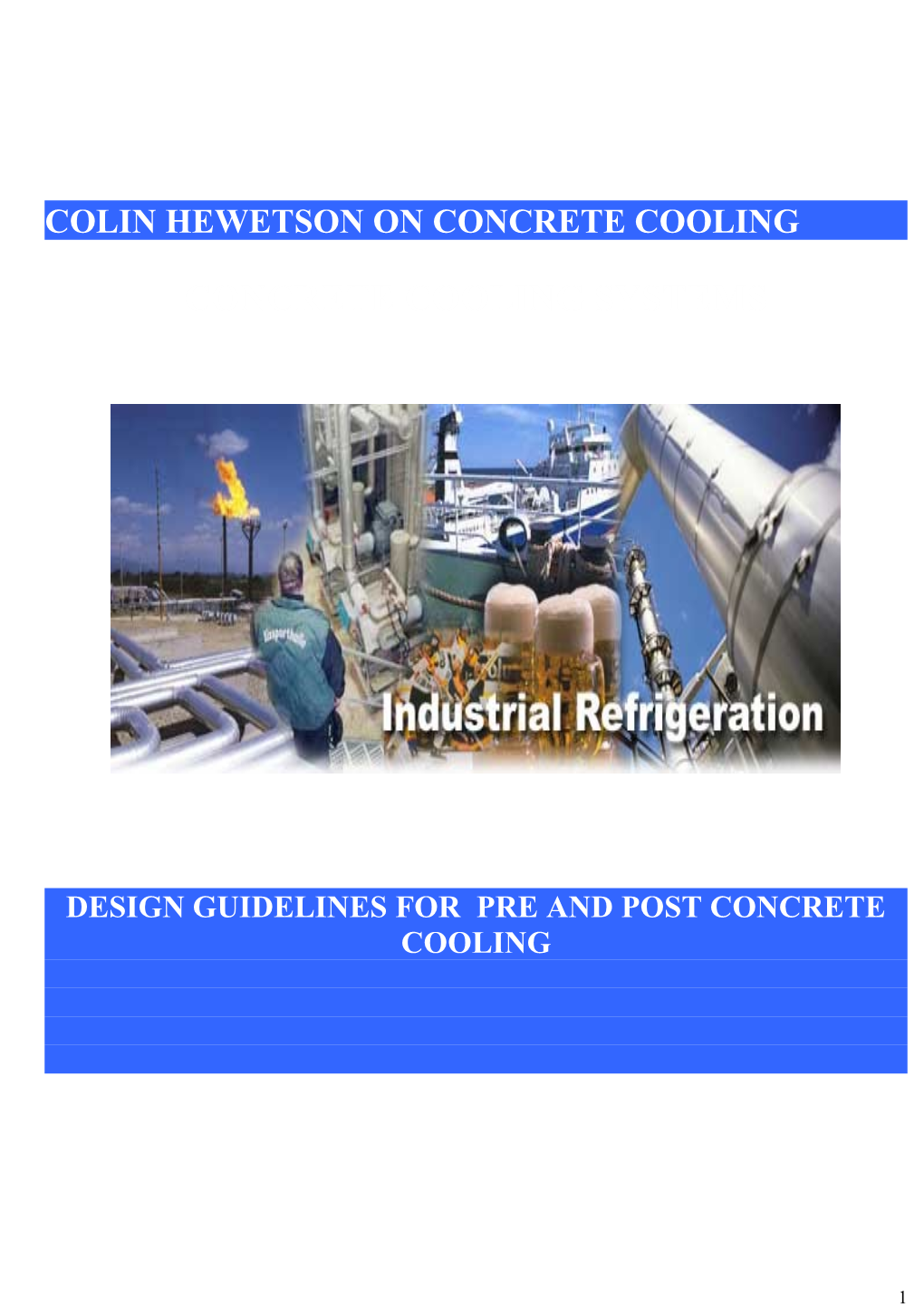 Concrete Cooling Applications