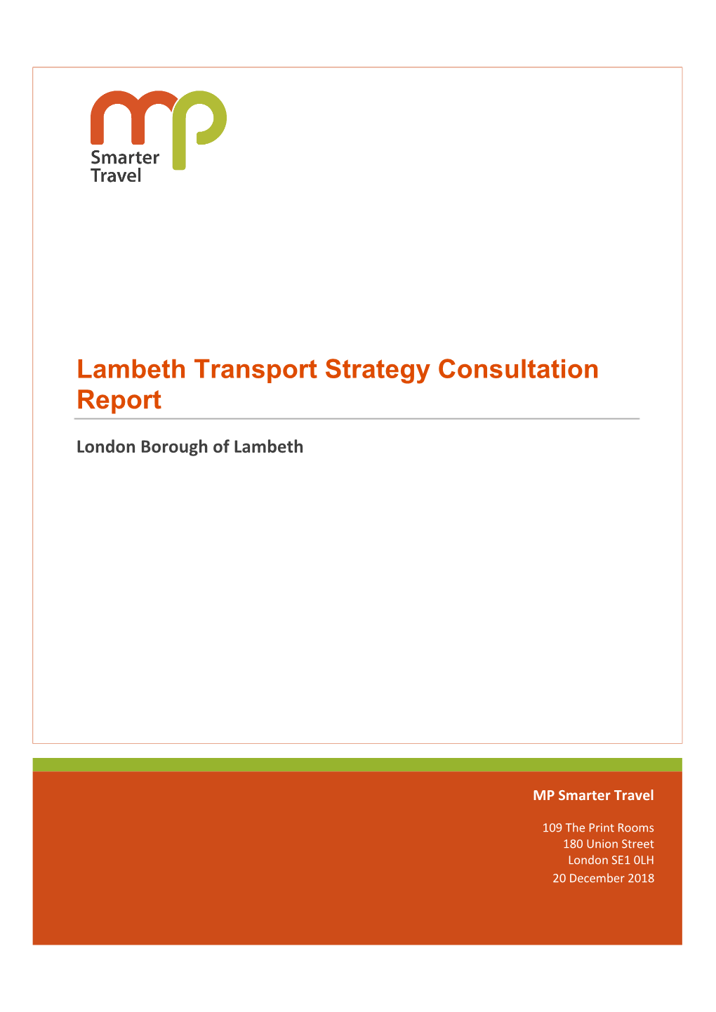 Draft Transport Strategy Consultation Report