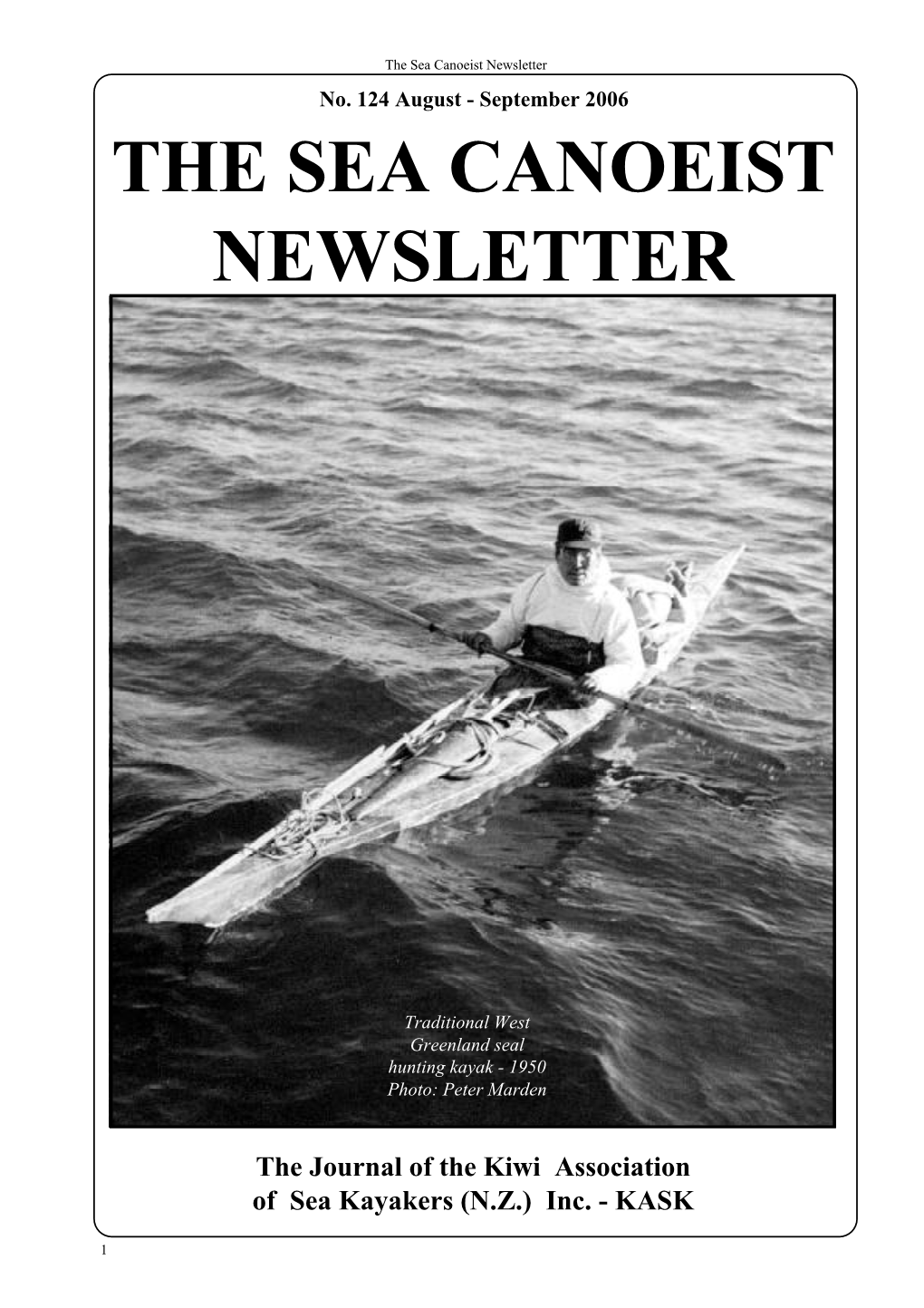 Sea Canoeist Newsletter No