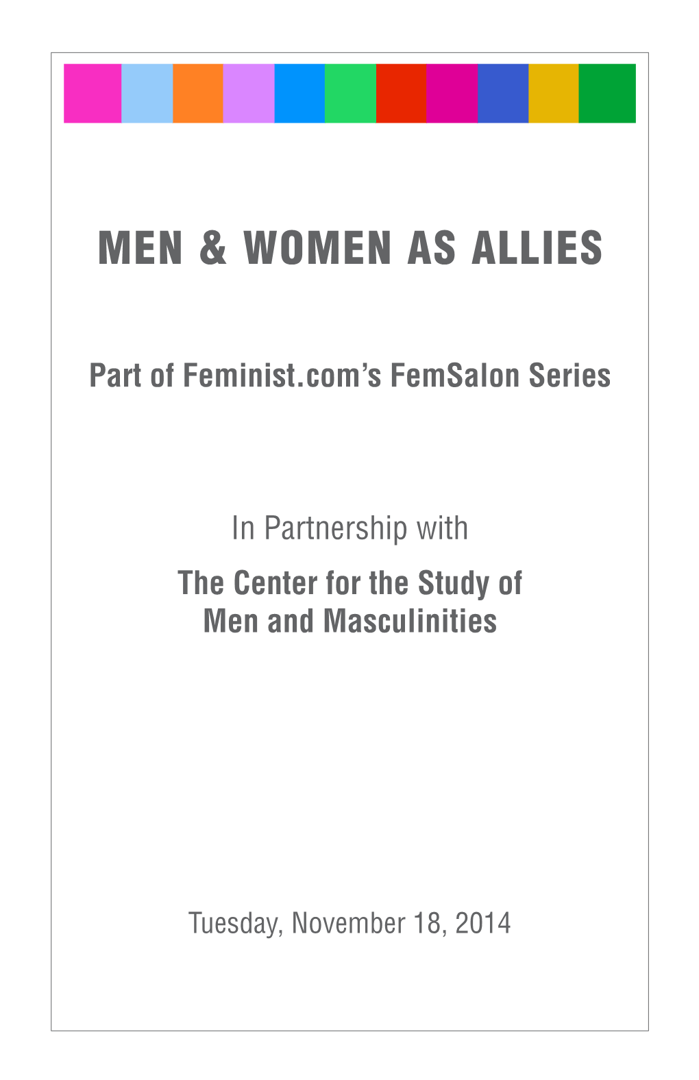 Men & Women As Allies