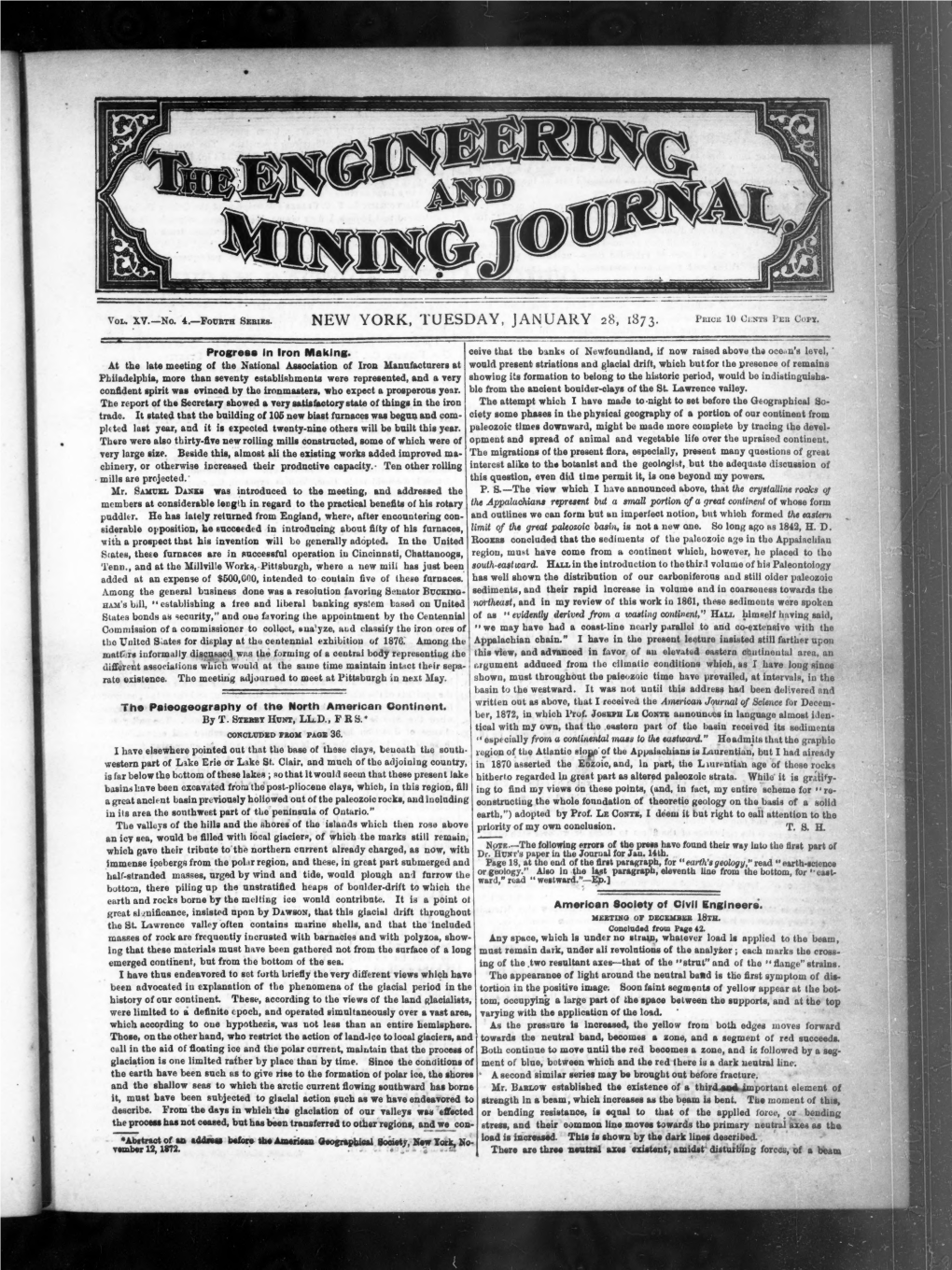 The Engineering and Mining Journal 1873-01-28