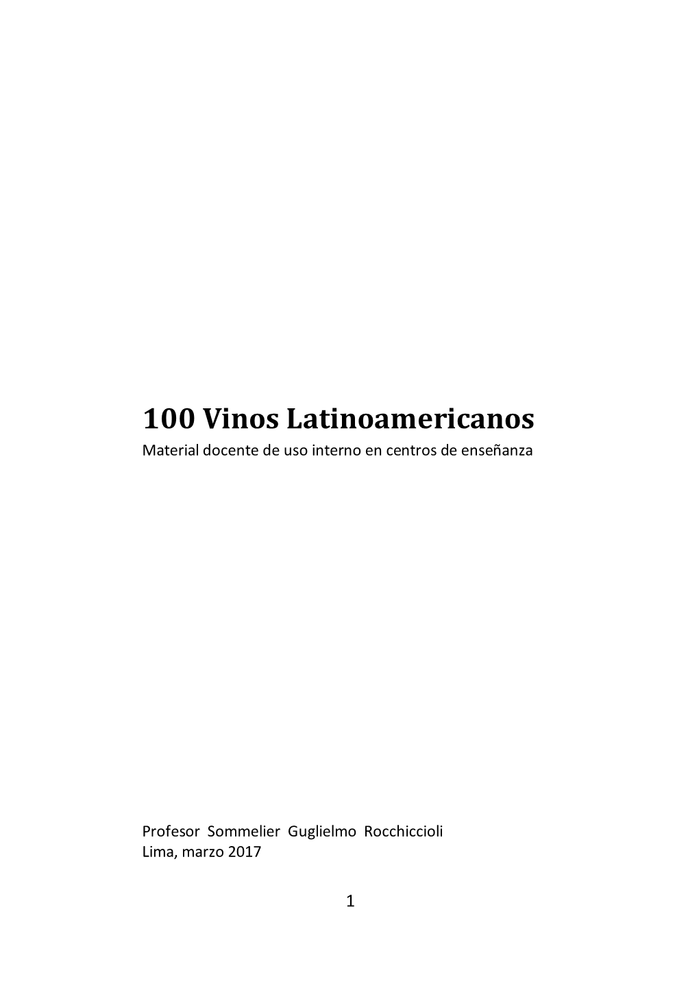 100 Vinos Latinoamericanos Material Docente De Uso Interno En Centros De Enseñanza