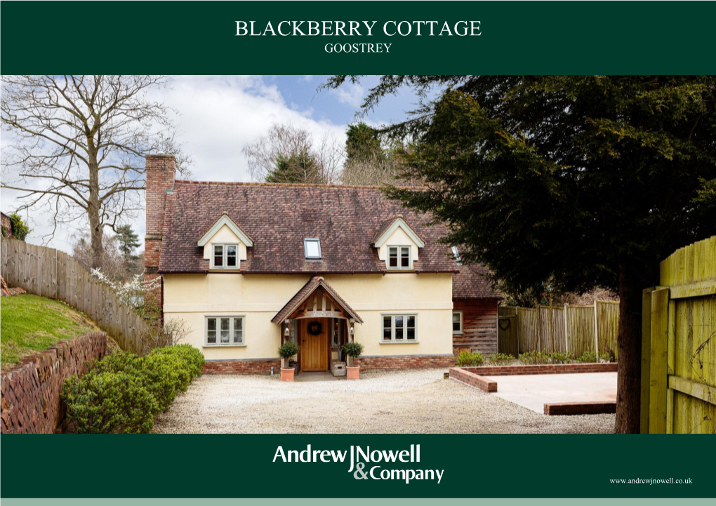 Blackberry Cottage Goostrey