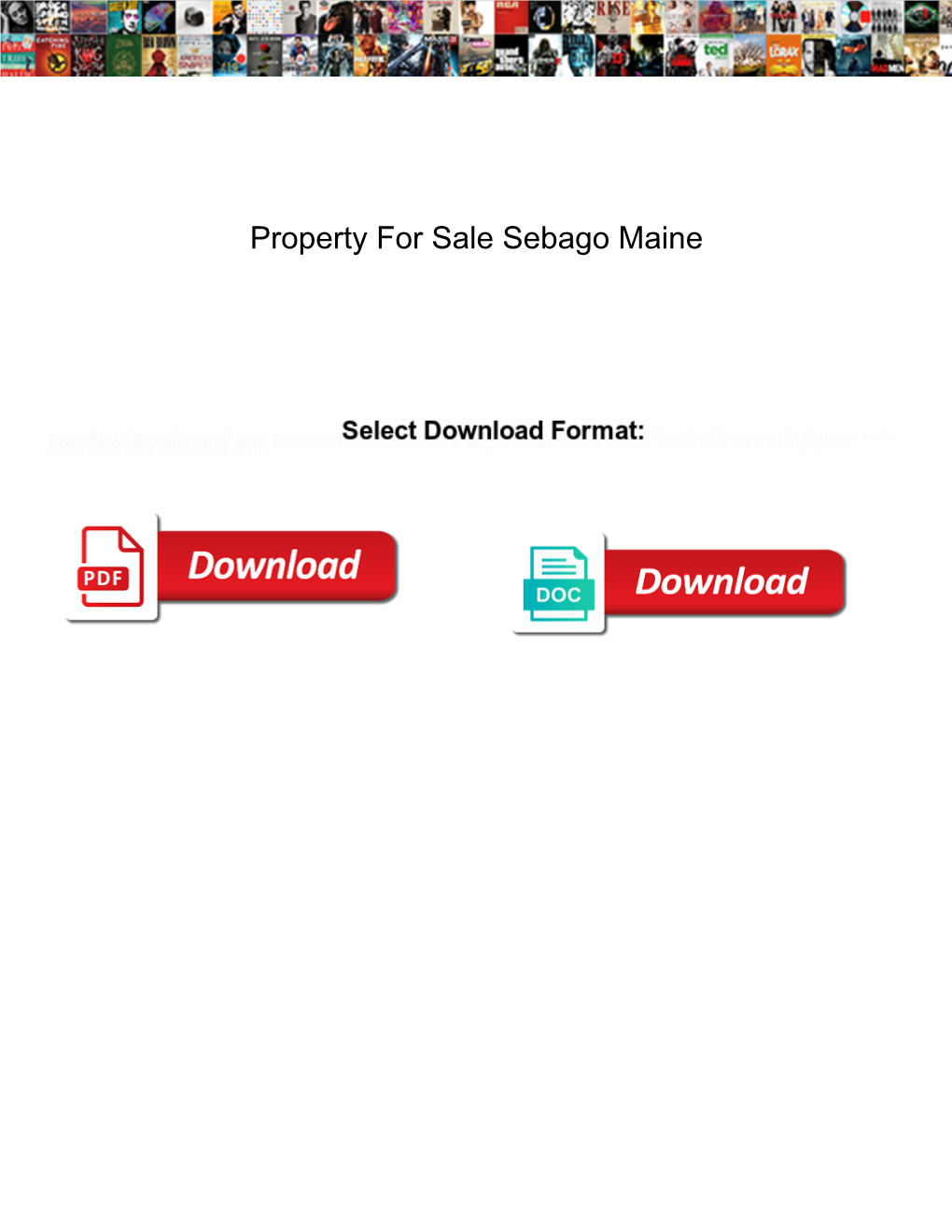 Property for Sale Sebago Maine