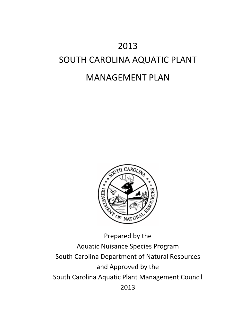 2013 South Carolina Aquatic Plant Management Plan