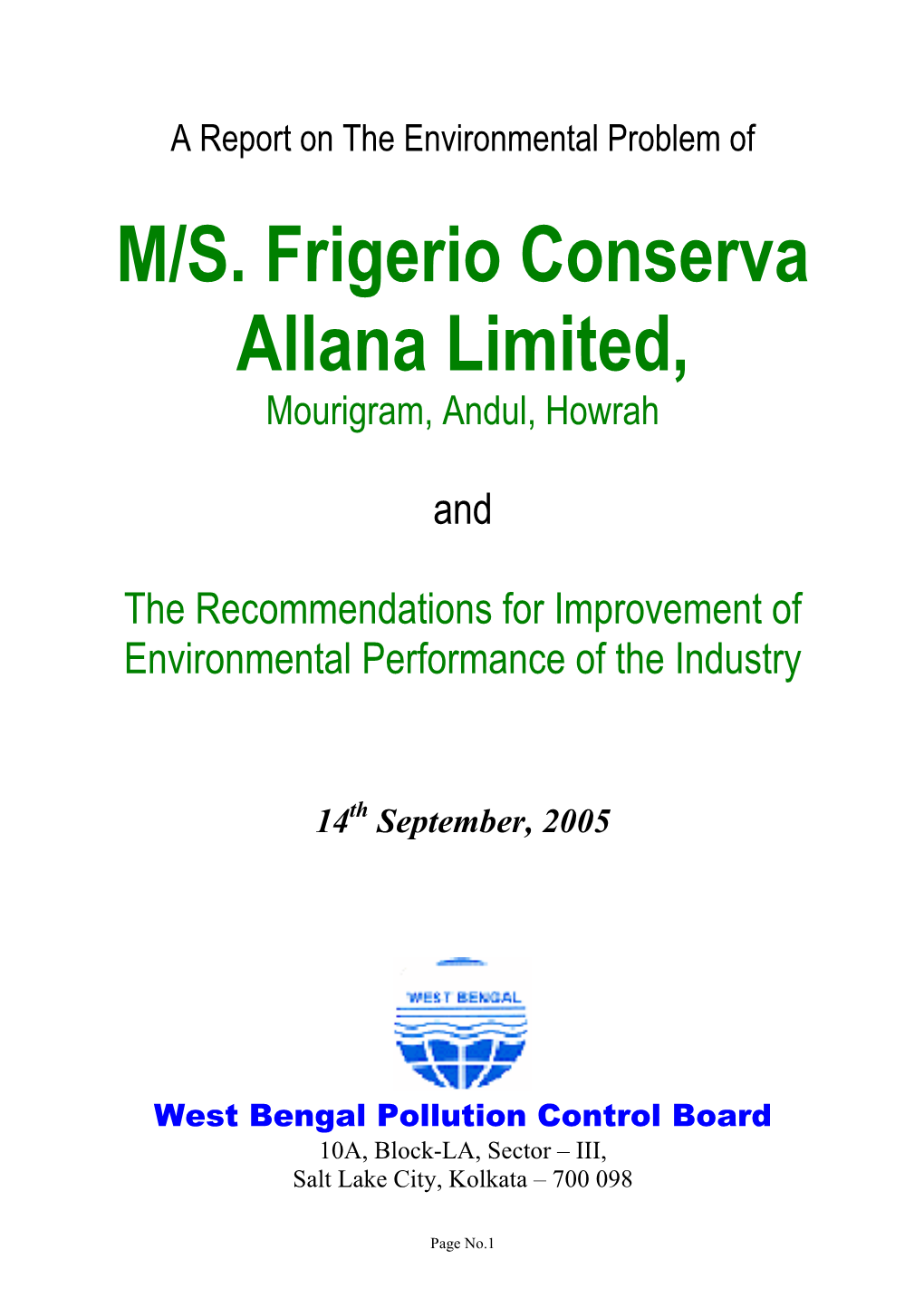 M/S. Frigerio Conserva Allana Limited, Mourigram, Andul, Howrah