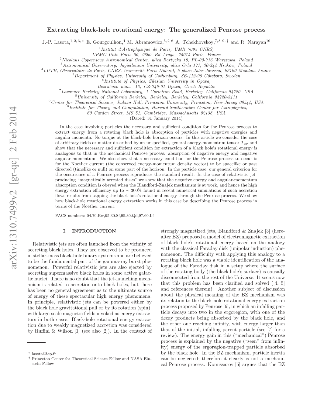 Arxiv:1310.7499V2 [Gr-Qc] 2 Feb 2014 Yrﬃi&Wlo 1 Seas 2) Ntecnetof Context the in [2])