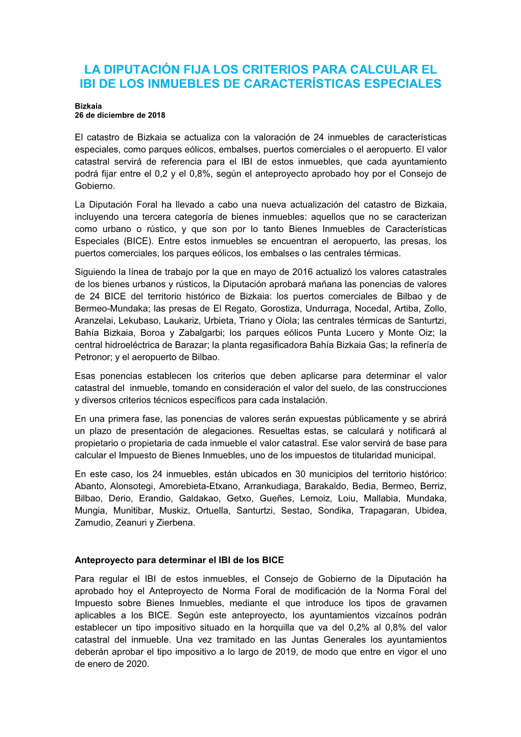 La Diputación Fija Los Criterios Para Calcular El Ibi De Los Inmuebles De Características Especiales