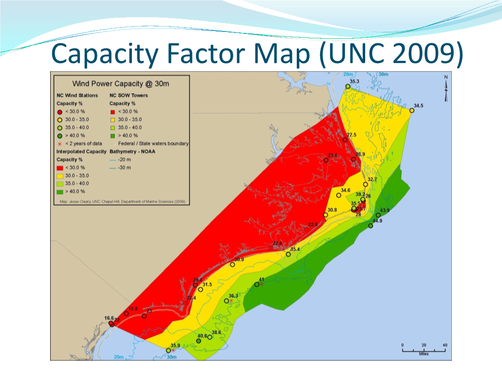 Capacity Factor Map (UNC 2009)