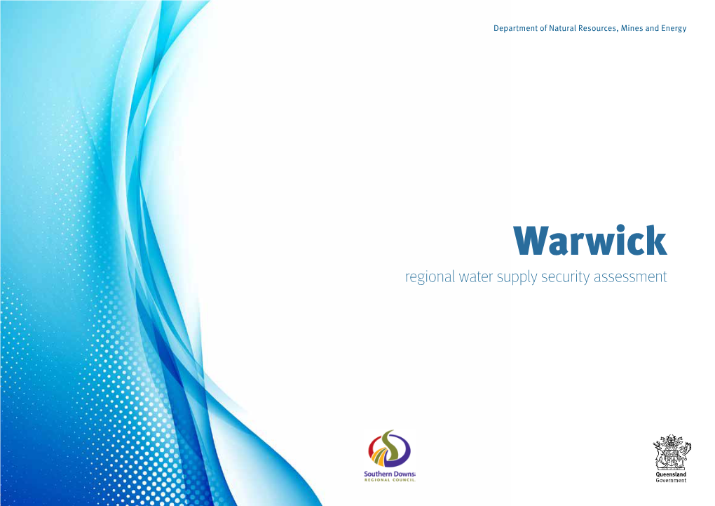 Warwick Regional Water Supply Security Assessment