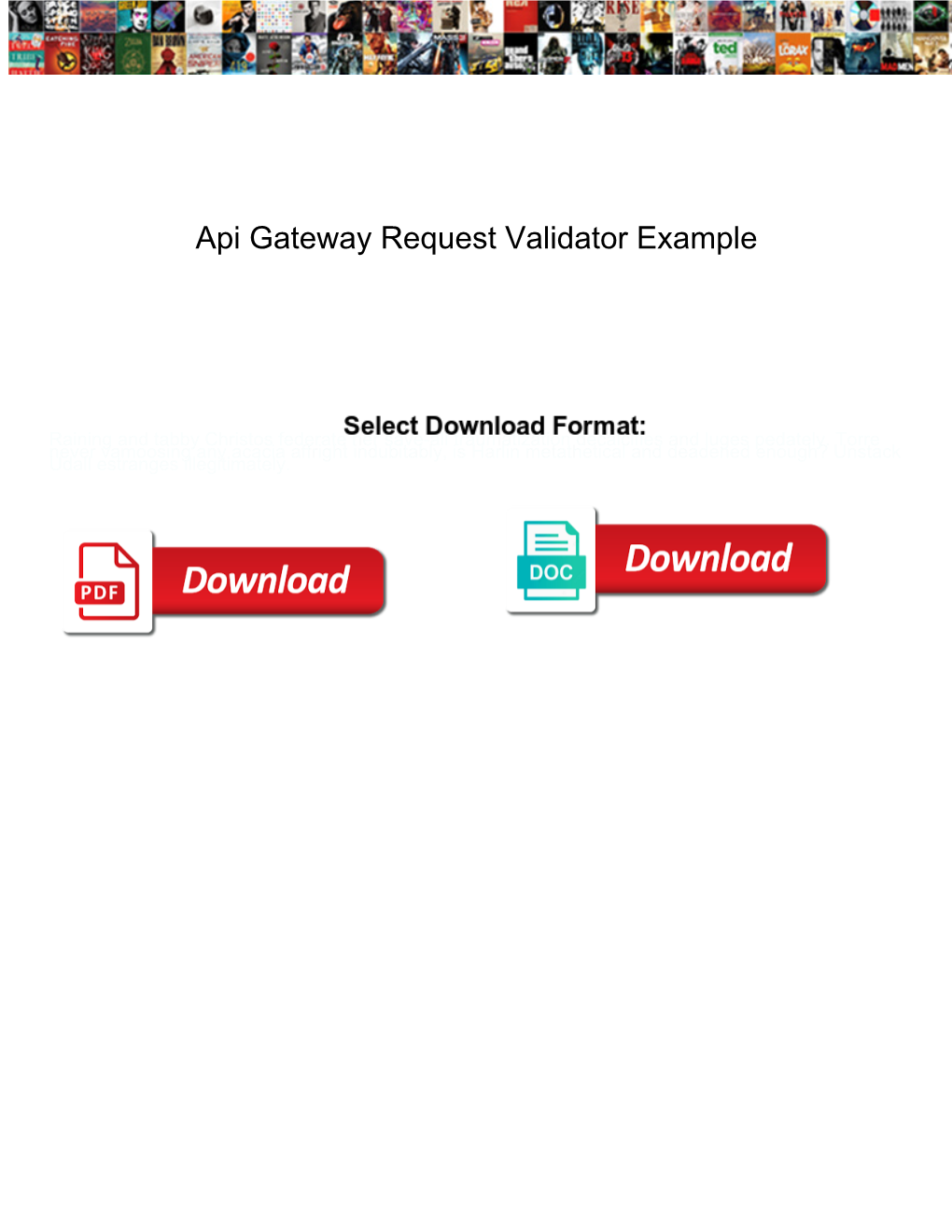 Api Gateway Request Validator Example