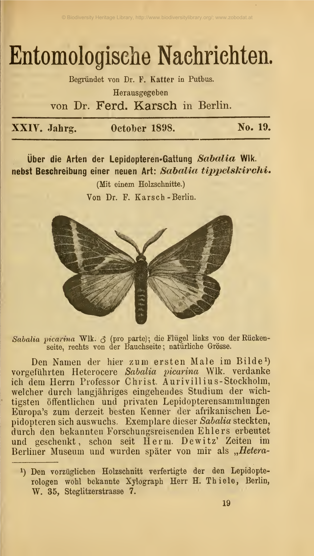 Entomologische Nachrichten