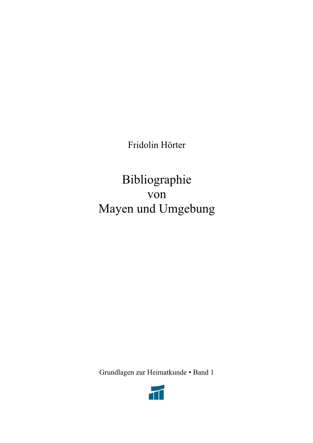 Mayen & Umgebung . Bibliographie