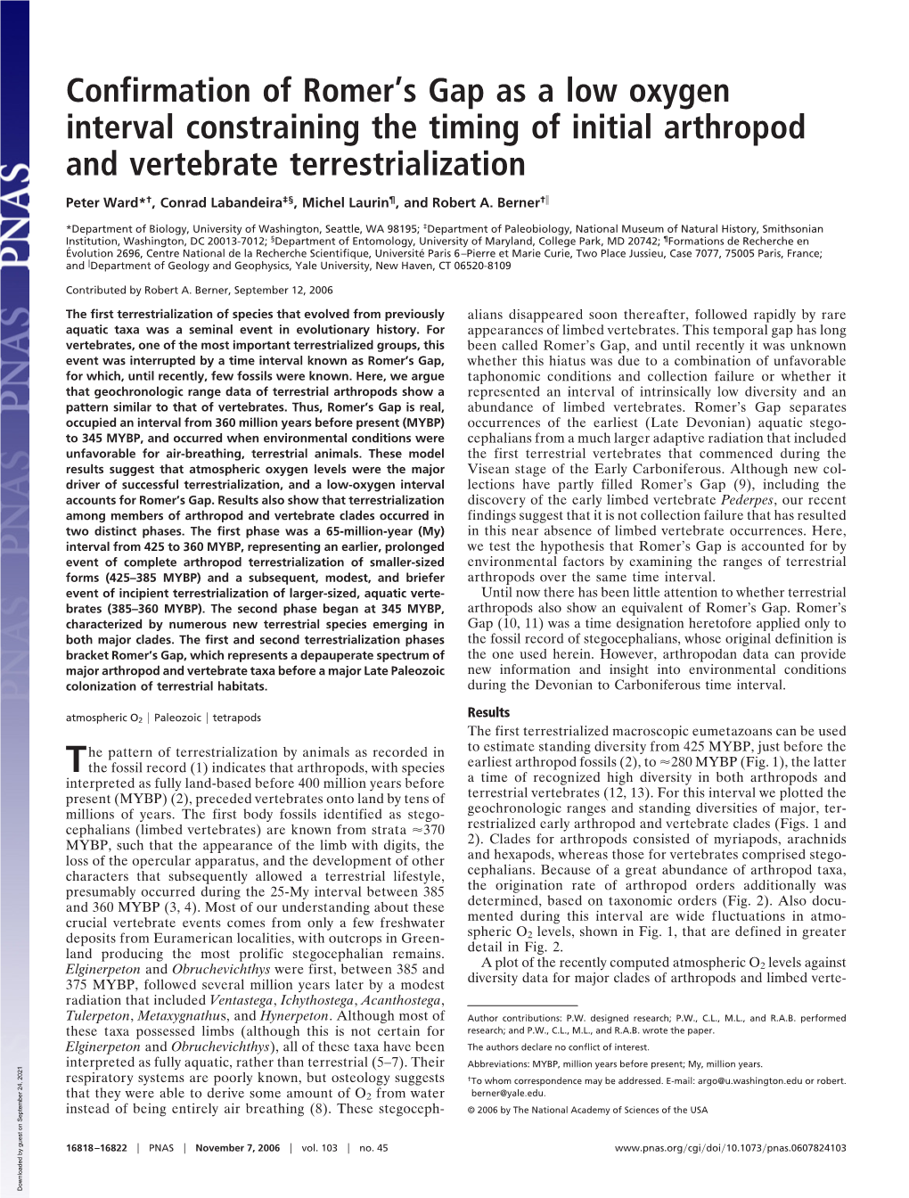 Confirmation of Romer's Gap As a Low Oxygen Interval Constraining The