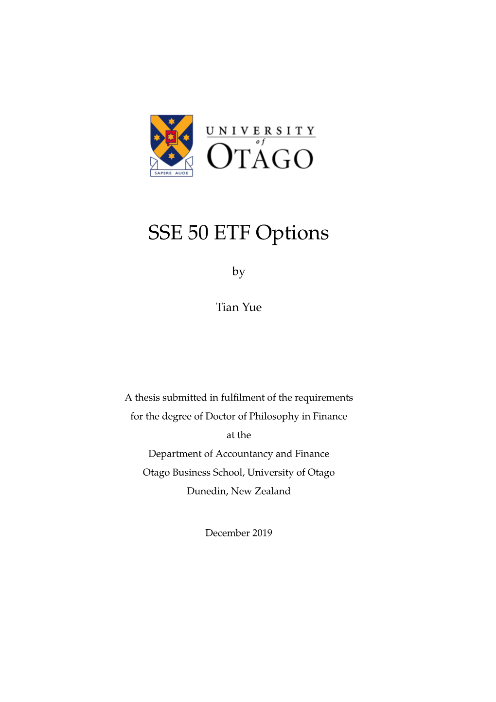 SSE 50 ETF Options