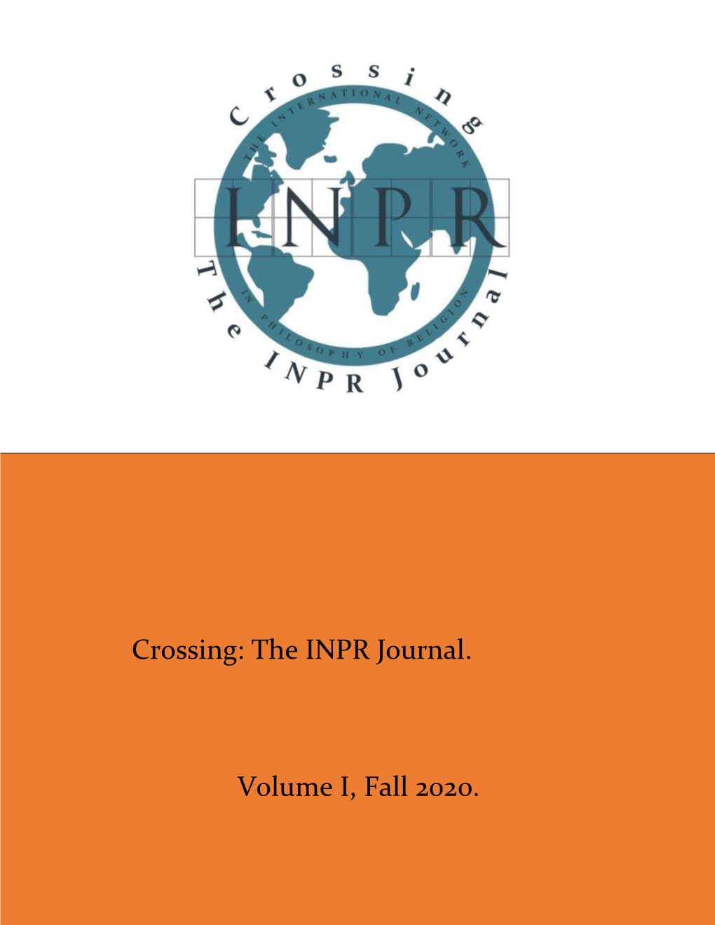 The INPR Journal. Volume I, Fall 2020