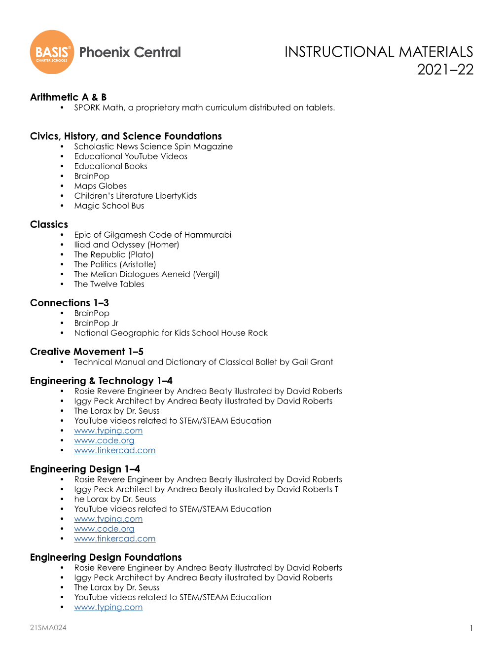 20SMA012 PHC Instructional Materials 2122