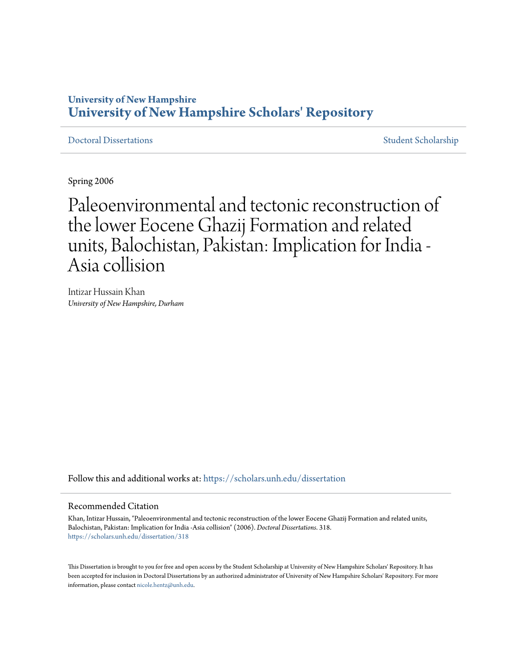 Paleoenvironmental and Tectonic Reconstruction of the Lower