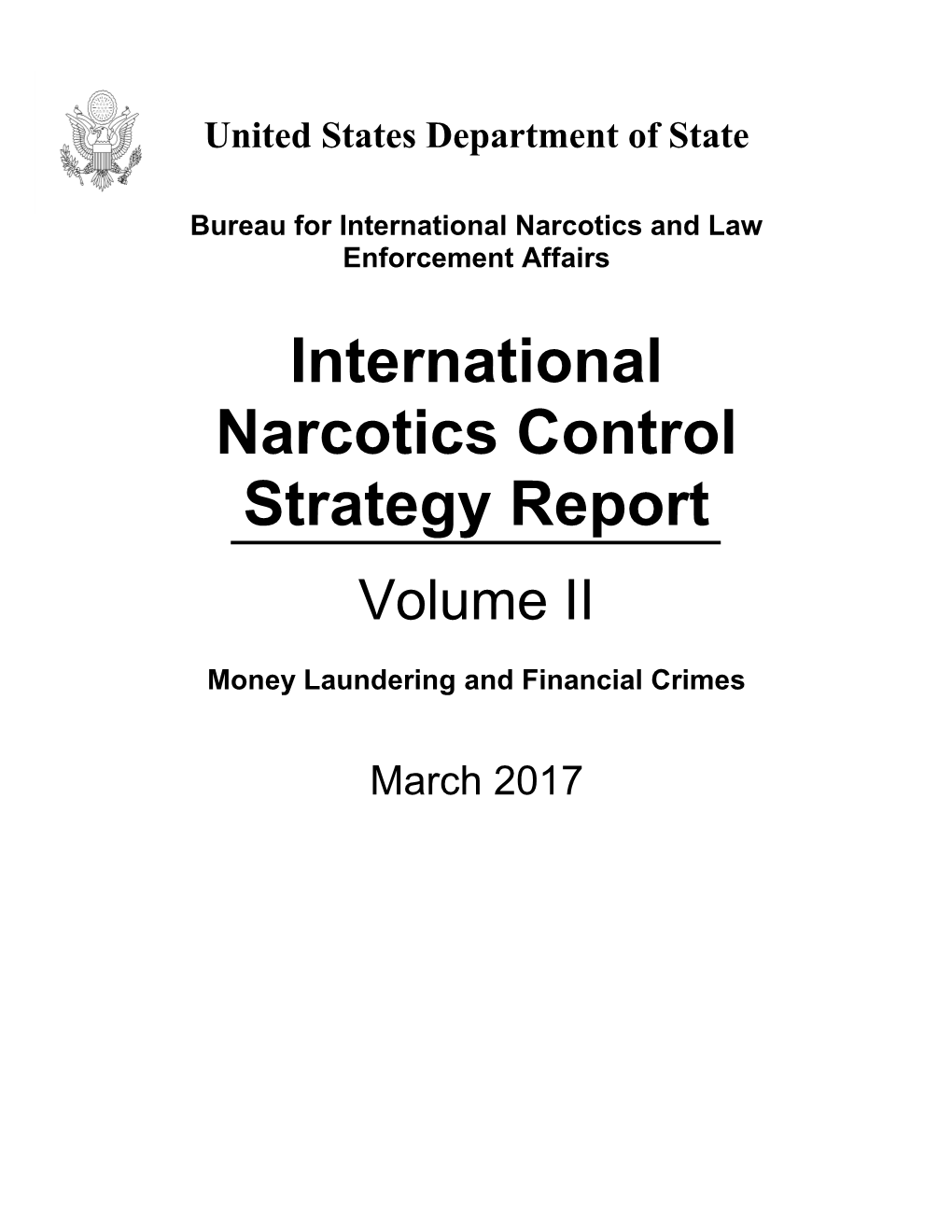 International Narcotics Control Strategy Report Volume II