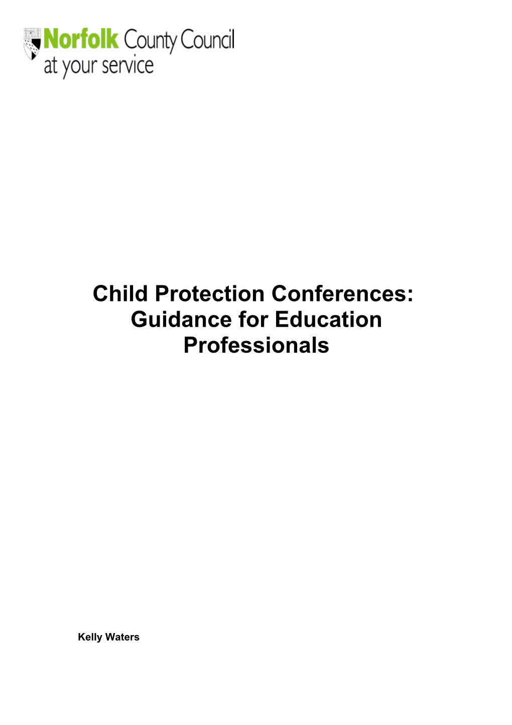 Child Protection Conferences: Guidance for Education Professionals