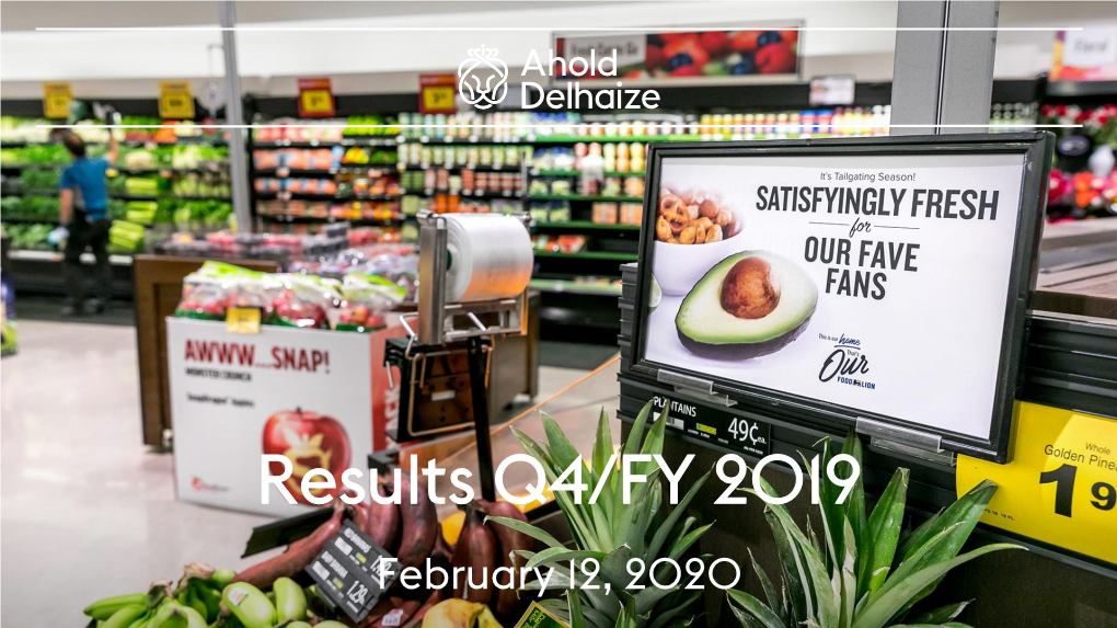 Ahold Delhaize Results Q4/FY 2019