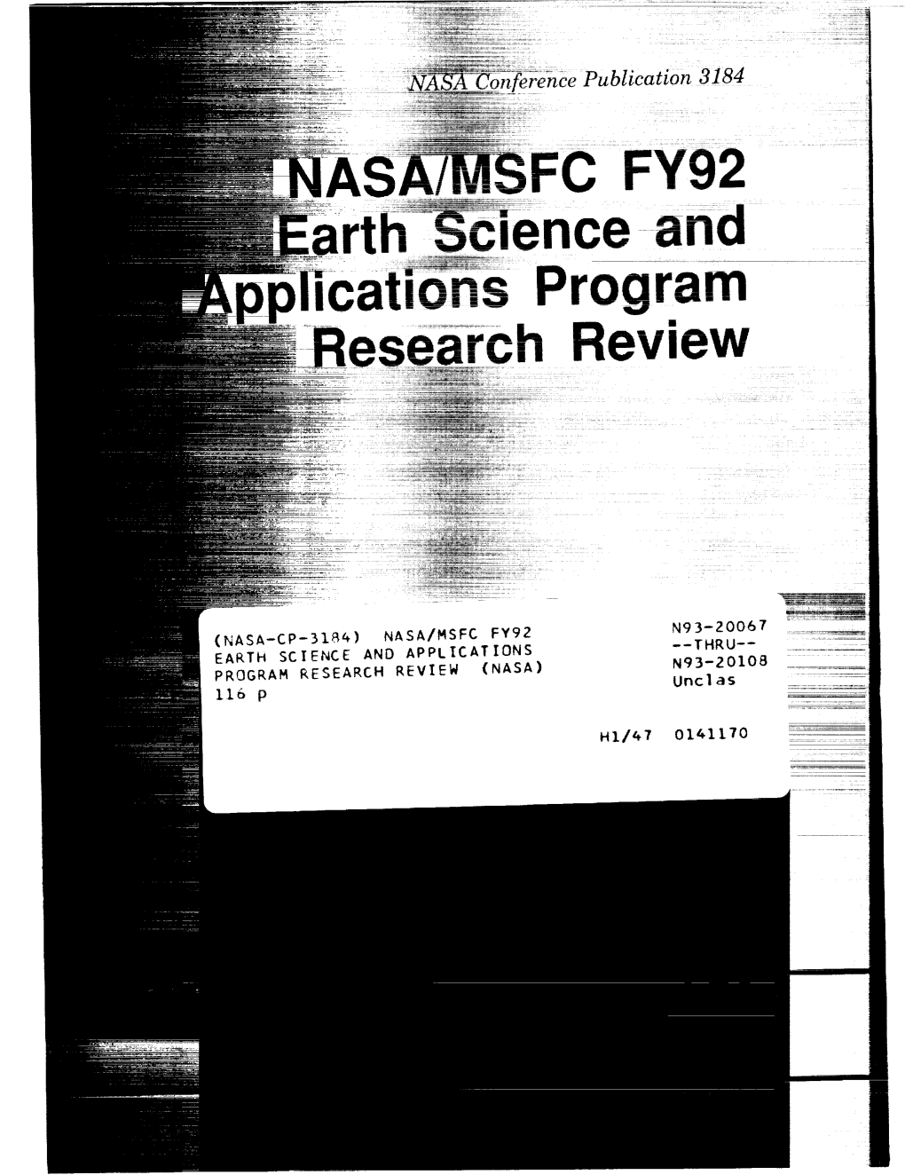 FY92 Rth Bctence and ,Cations Program Search Review