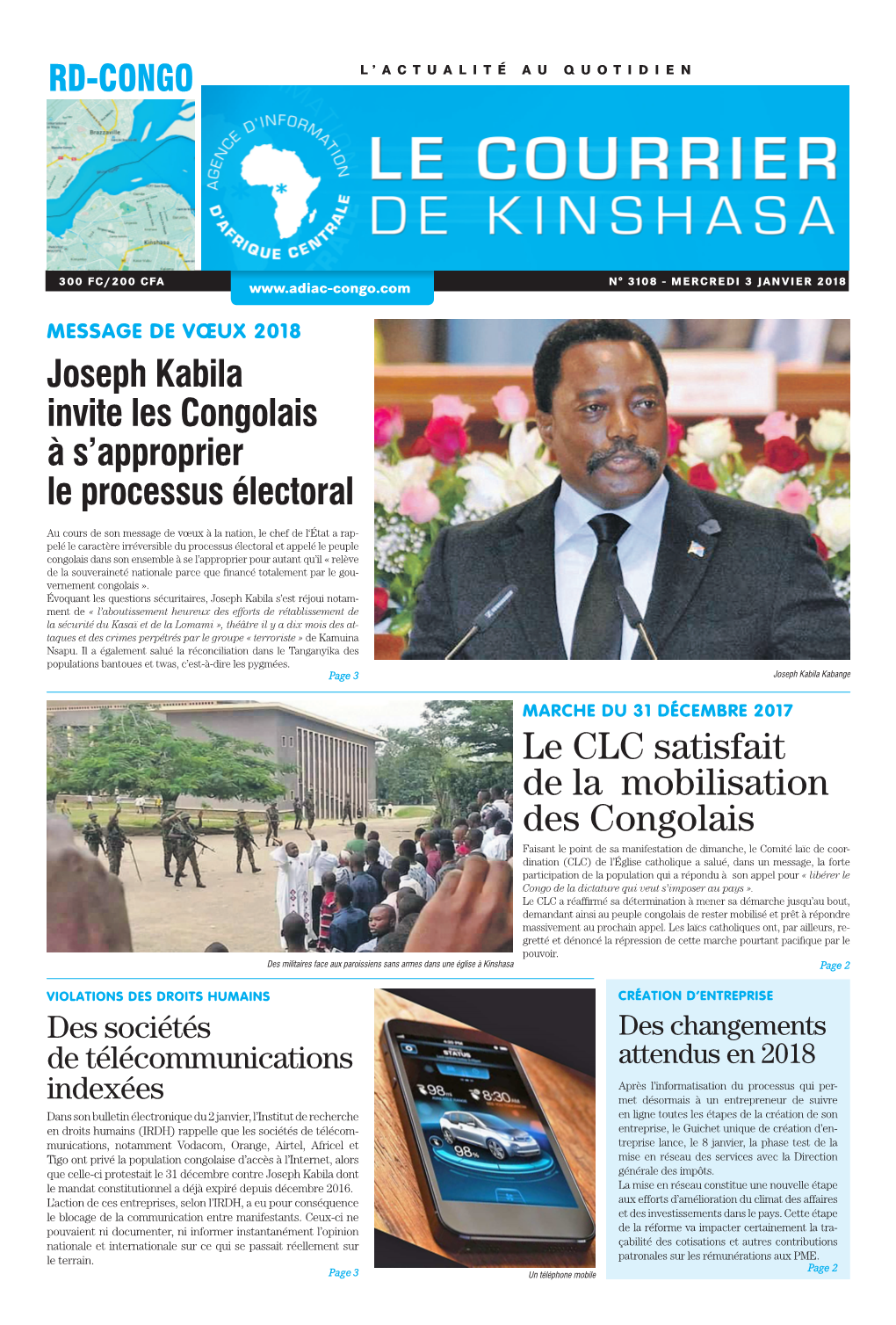 Le CLC Satisfait De La Mobilisation Des Congolais