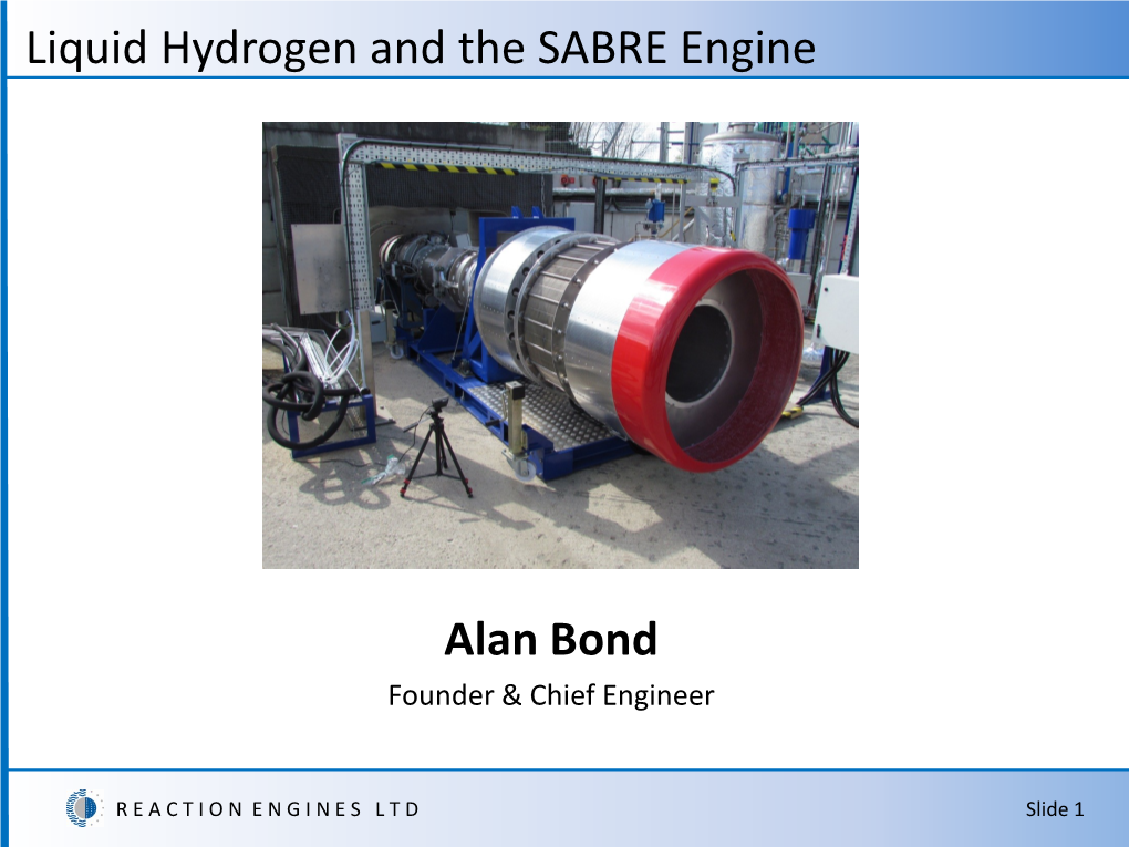 Reaction Engines' Use of Hydrogen [The Skylon Project] (PDF