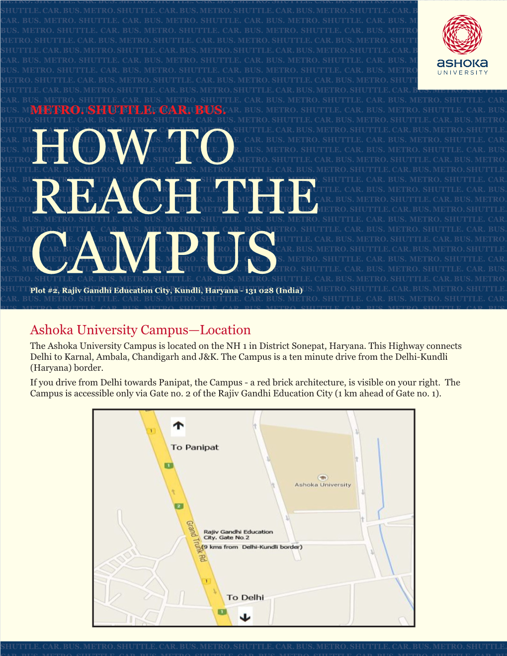 How to Reach the Campus