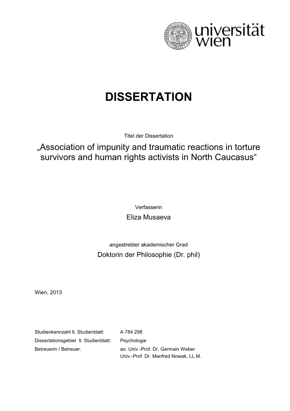 Dissertation