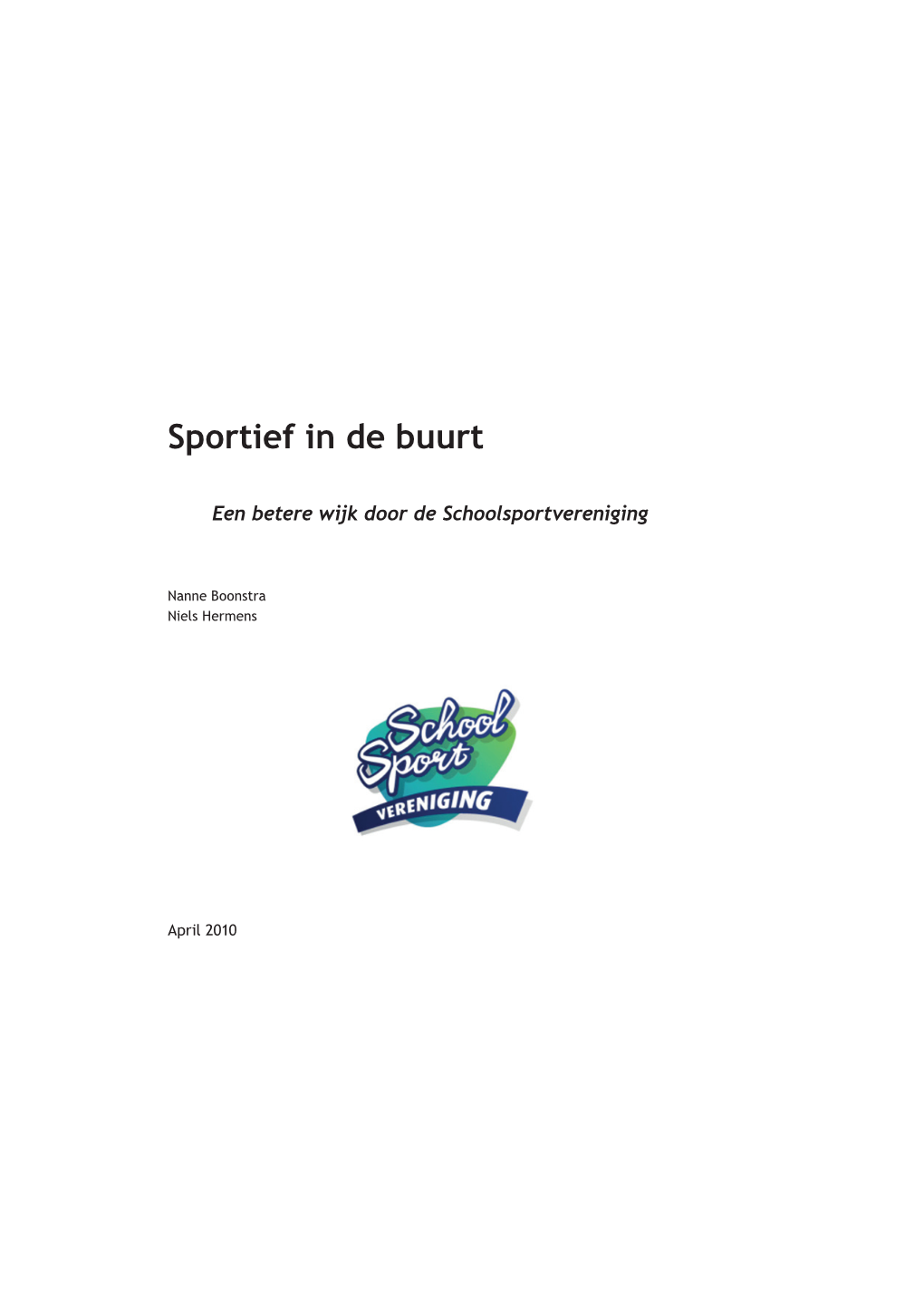Sportief in De Buurt