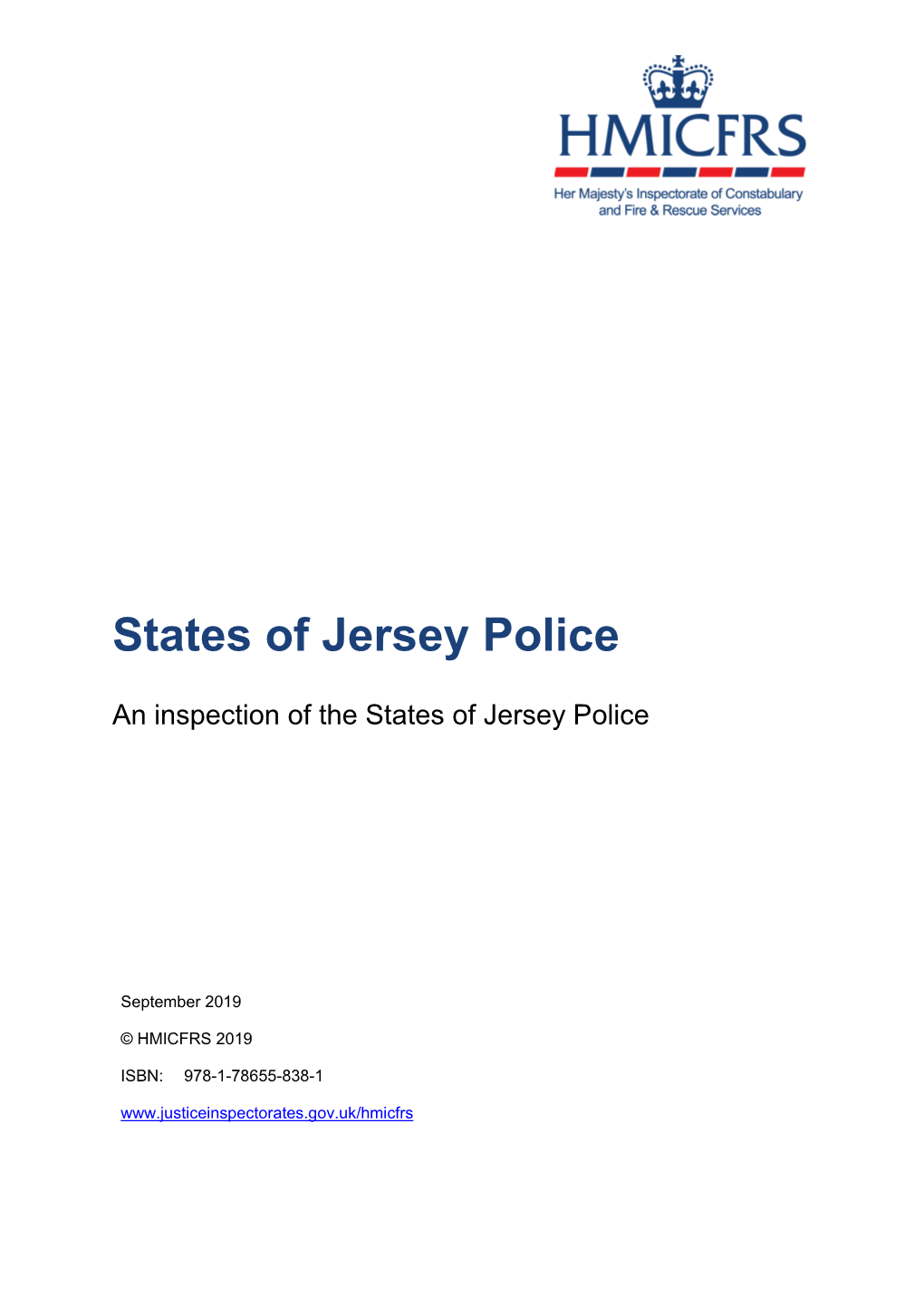 An Inspection of the States of Jersey Police