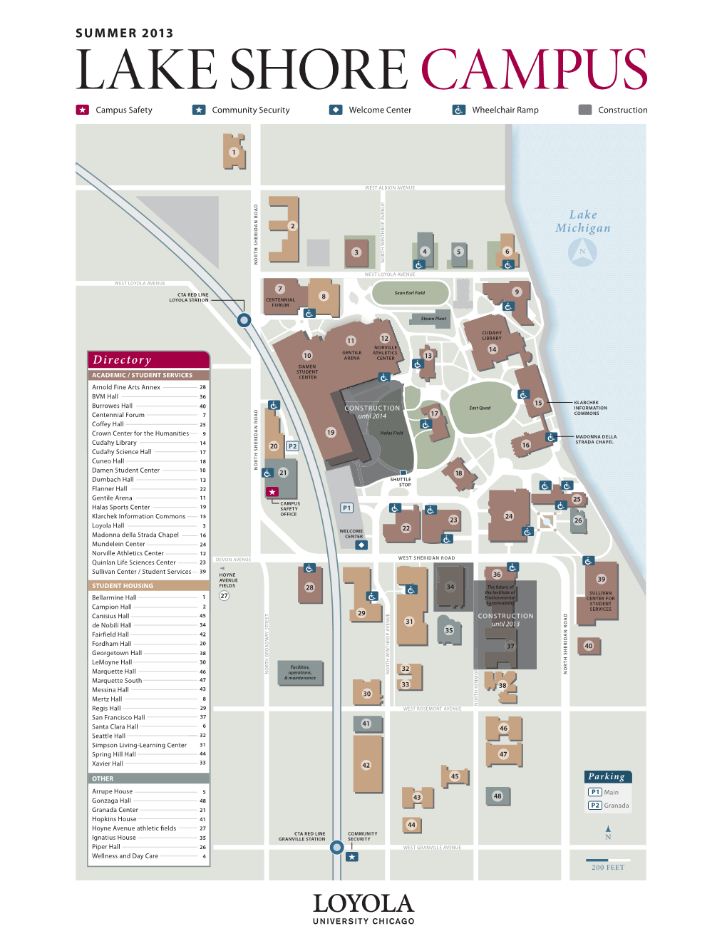 LAKE SHORE CAMPUS Campus Safety Community Security Welcome Center Wheelchair Ramp Construction