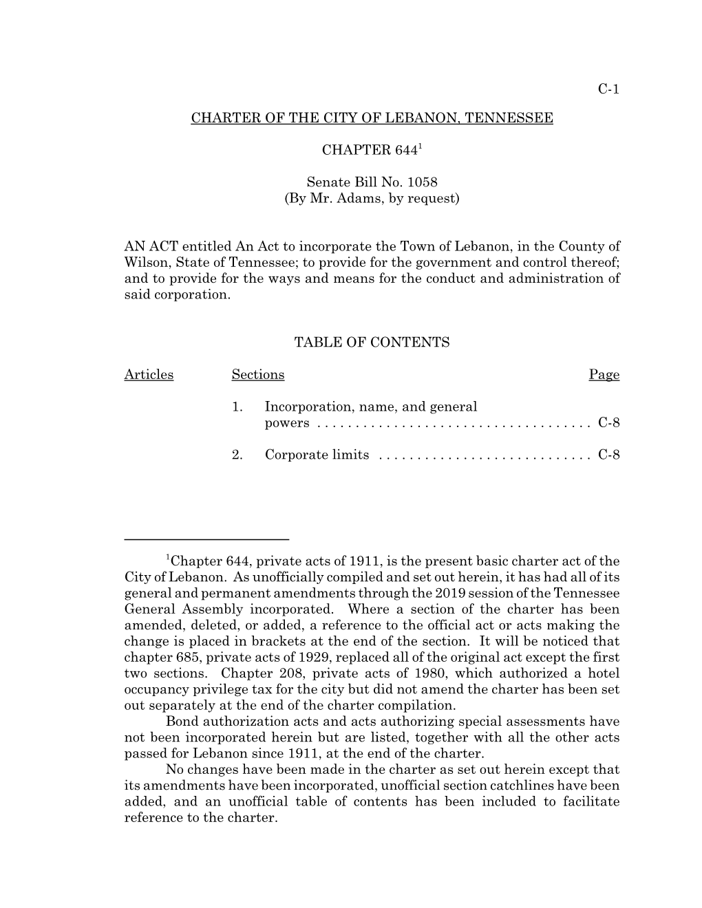 Lebanon City Charter (PDF)