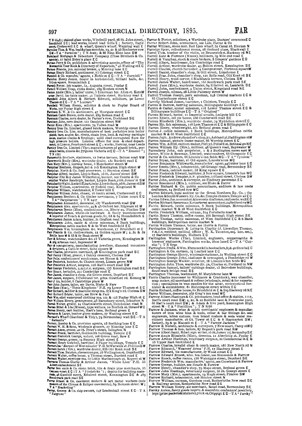 Co~I~1Ercial Directory, 1895. Far