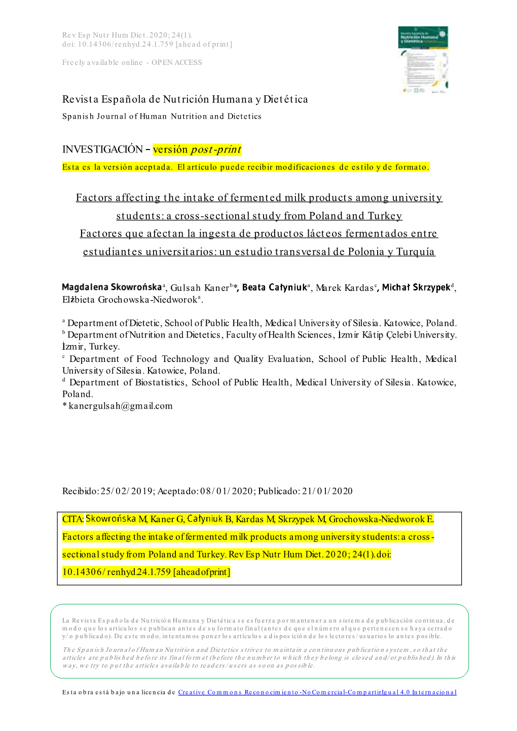 INVESTIGACIÓN Versión Post-Print Esta Es La Versión Aceptada