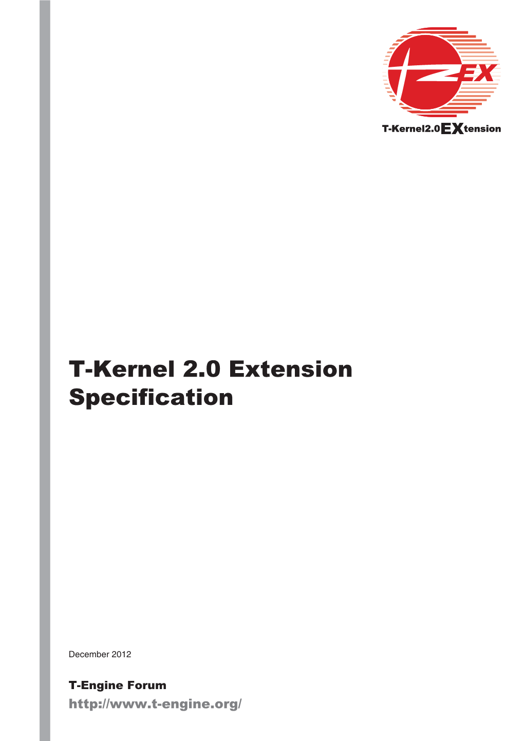 T-Kernel 2.0 Extension Specification (TEF020-S009
