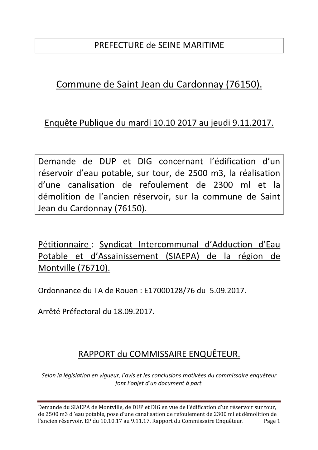 Commune De Saint Jean Du Cardonnay (76150)