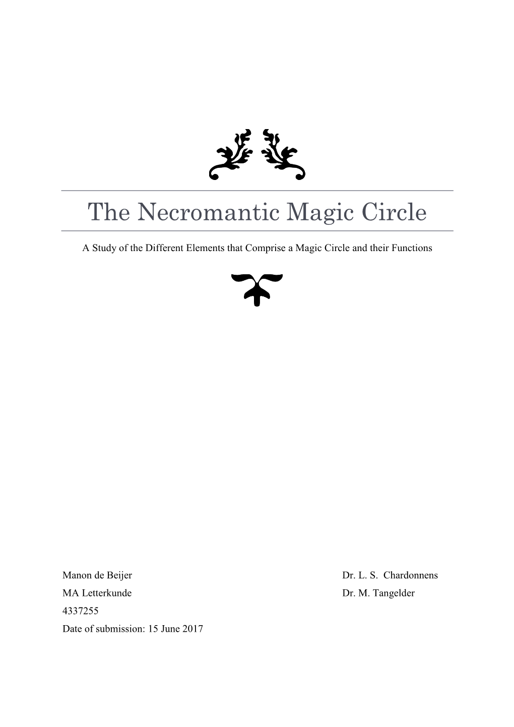 The Necromantic Magic Circle