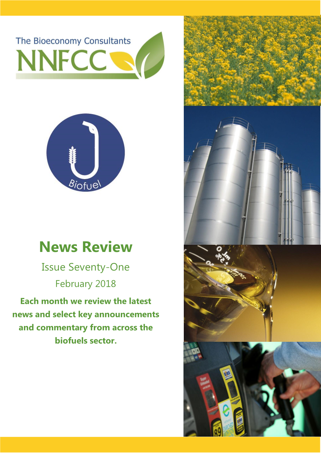 News Review Issue Seventy-One February 2018 Each Month We Review the Latest News and Select Key Announcements and Commentary from Across the Biofuels Sector