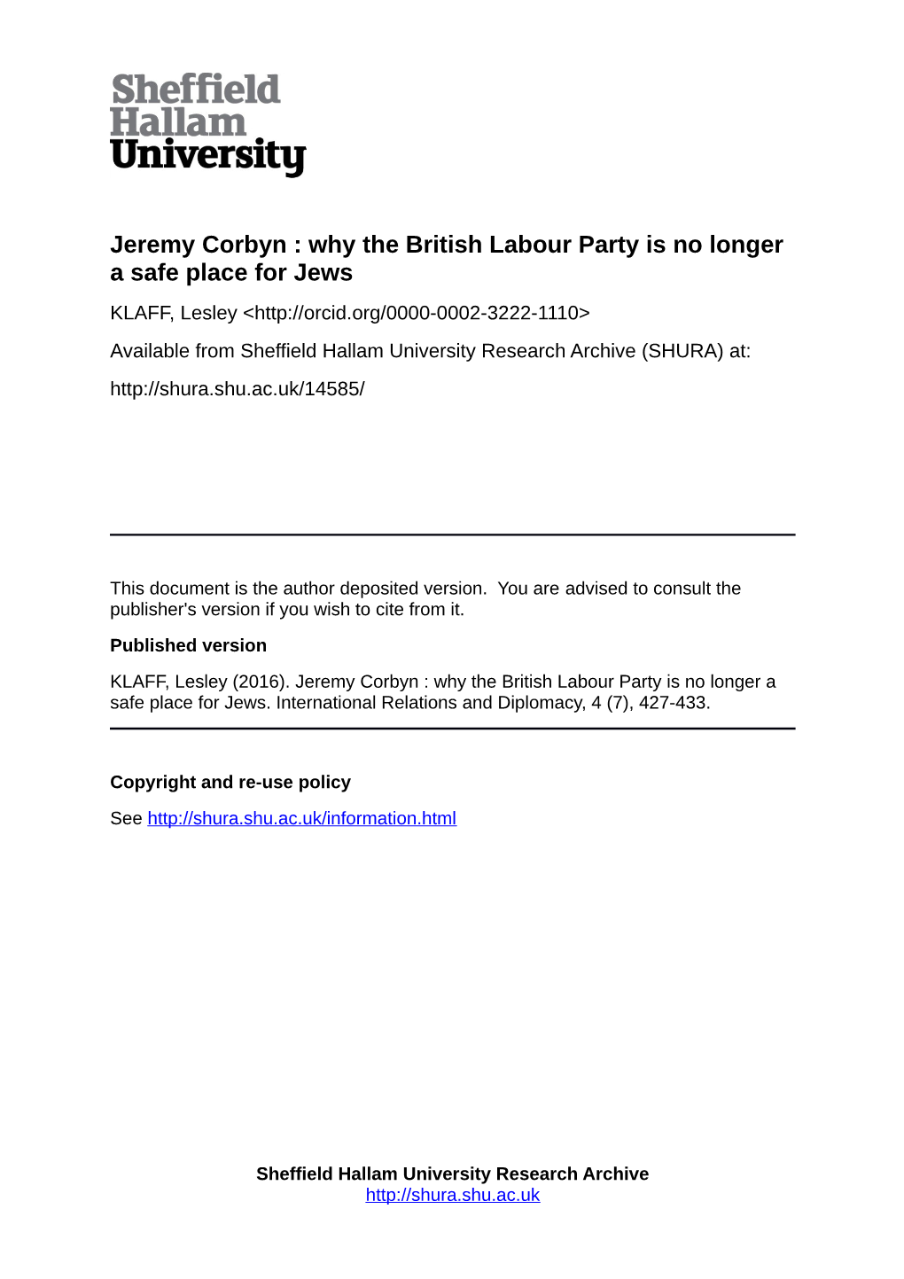 Why the British Labour Party Is No Longer a Safe Place for Jews