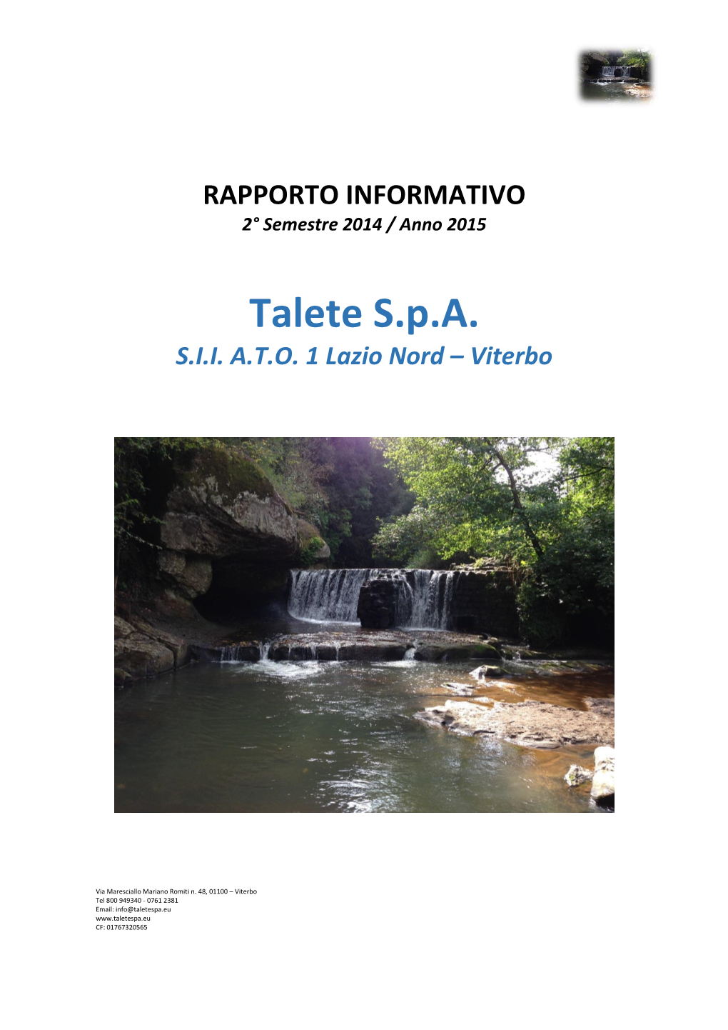 Rapporto Informativo 2015