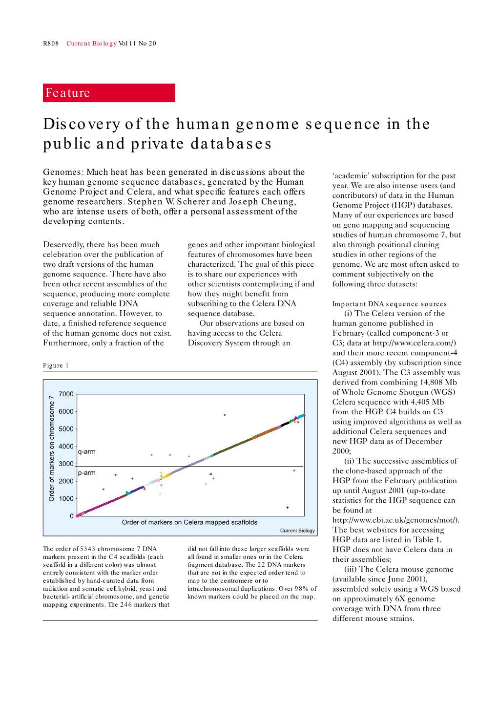 Discovery of the Human Genome Sequence in the Public and Private Databases