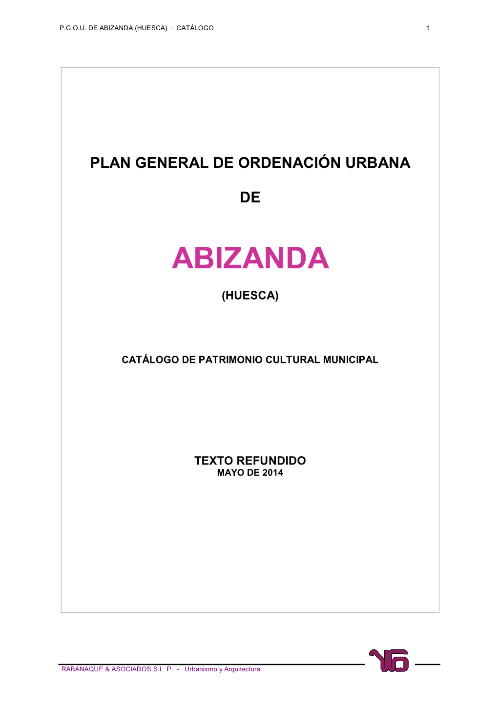 Plan General Ordenación Urbana Abizanda