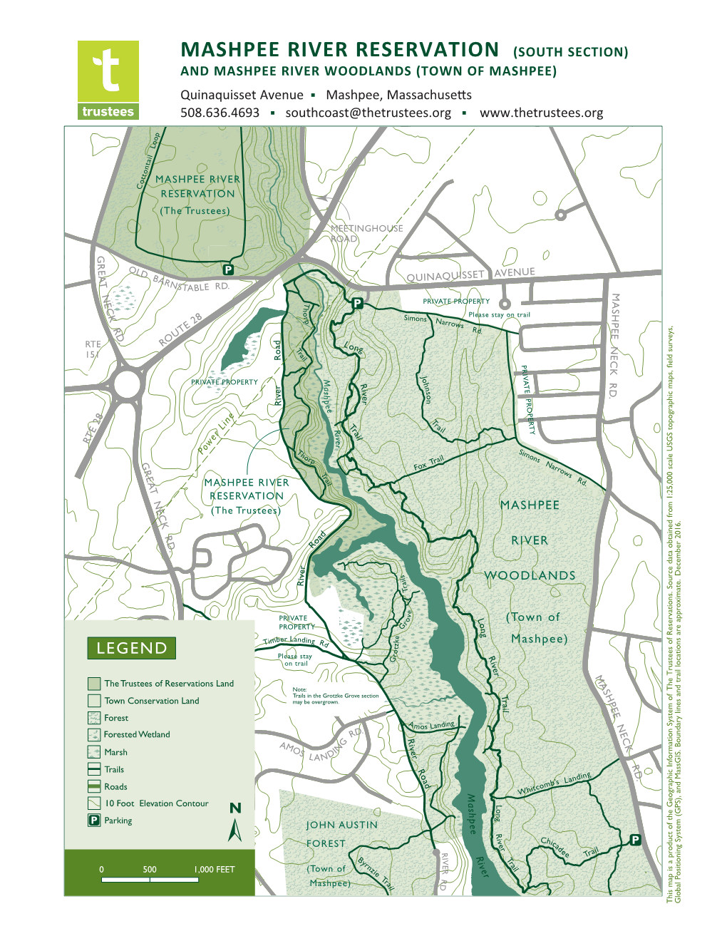 Mashpee River Reservation (South Section) and Mashpee River Woodlands (Town of Mashpee)