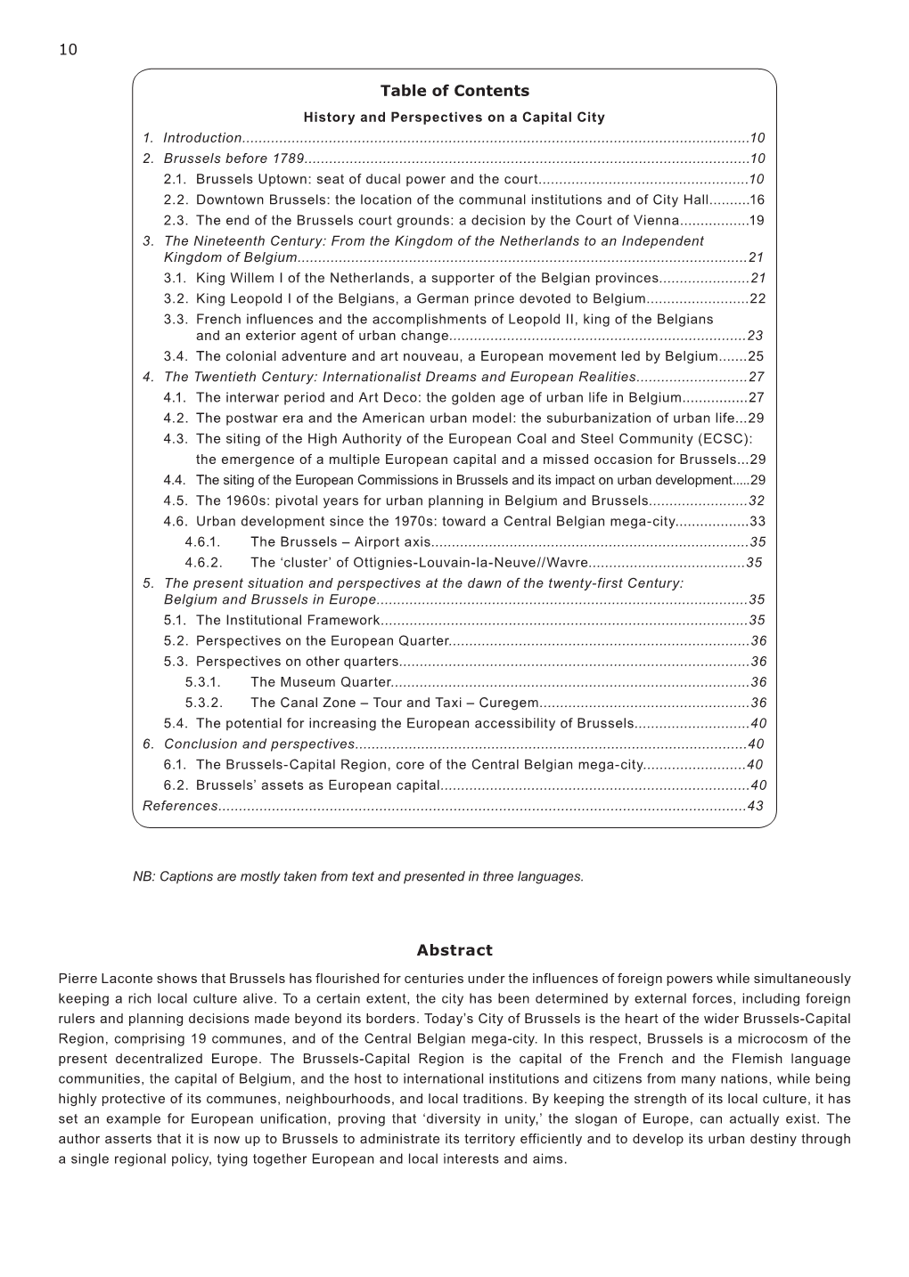 10 Table of Contents Abstract