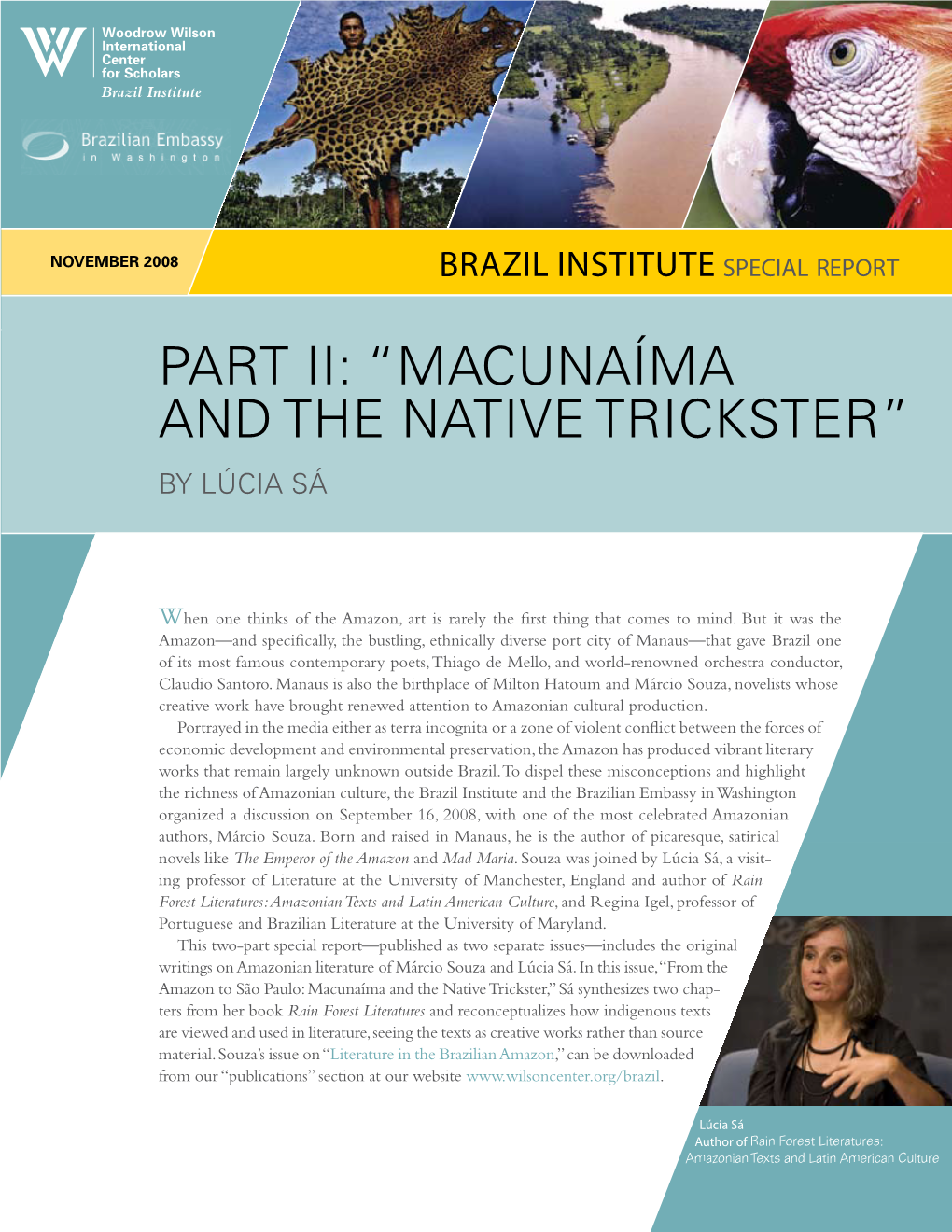 Macunaíma and the Native Trickster” by Lúcia Sá